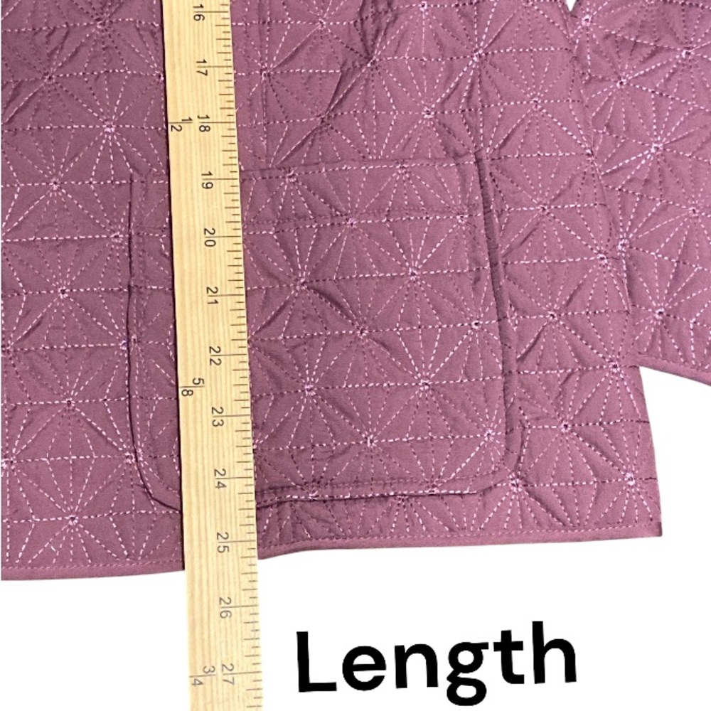 Alfred Dunner Quilted Mauve Puffer Jacket - Picture 6 of 7
